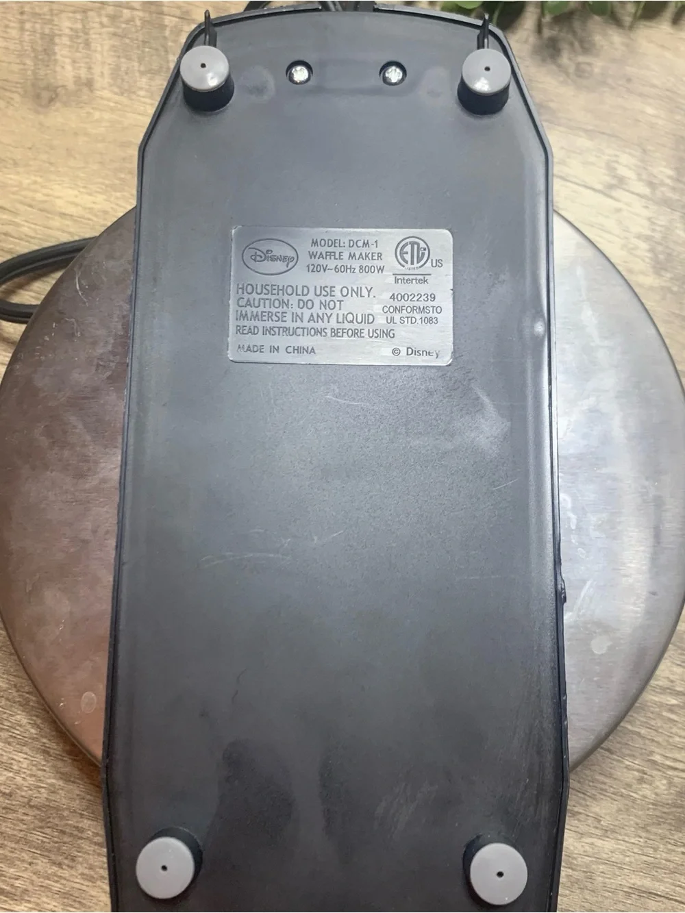Mickey Mouse Waffle Maker - Black